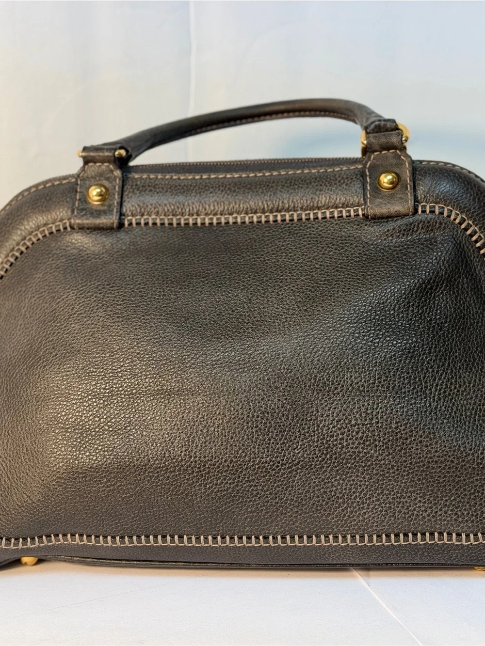 Gucci Pelham horsebit flap Leather Satchel with Gold-Tone Hardware EUC